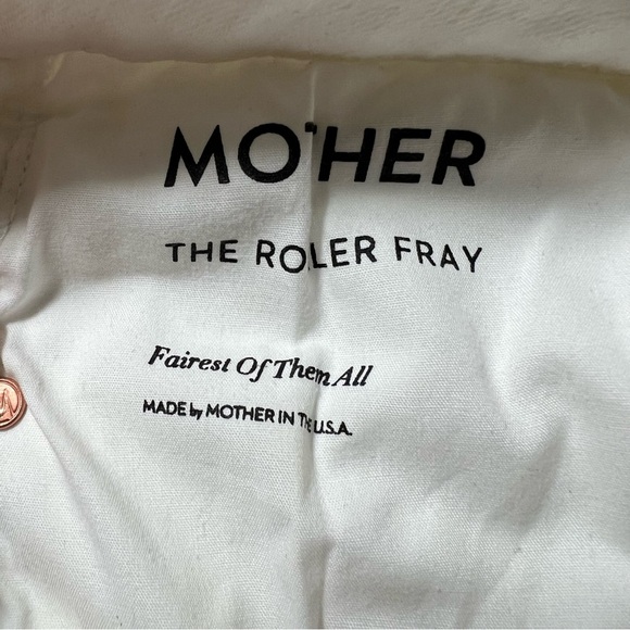 MOTHER White Flare Wide Leg Jeans with Frayed Hem - Picture 9 of 14